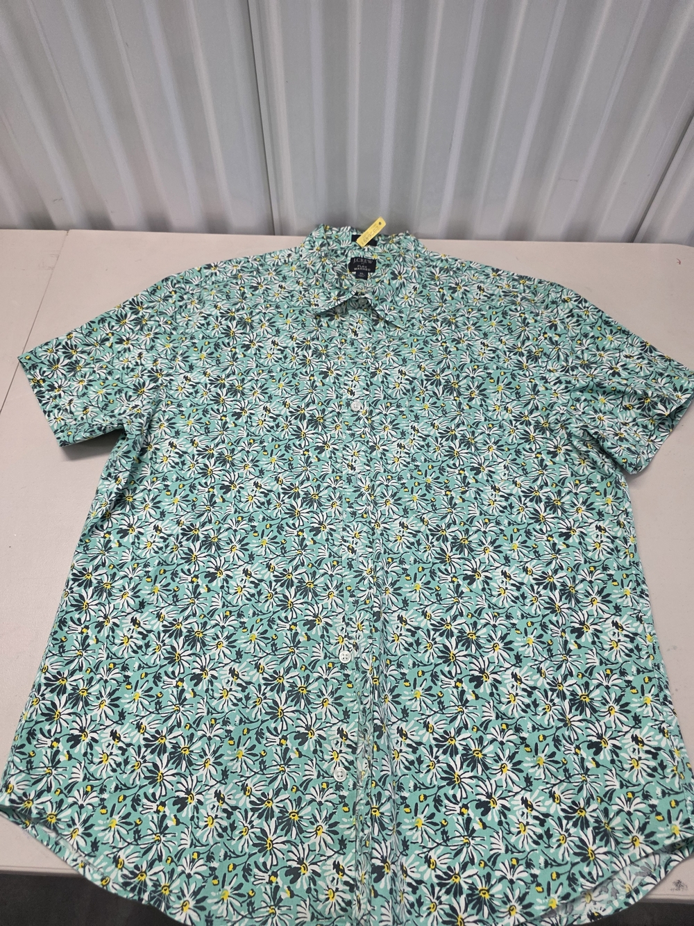 J Crew Dress Shirt Slim Fit Floral Button Up Flex Washed Mens Sz XL